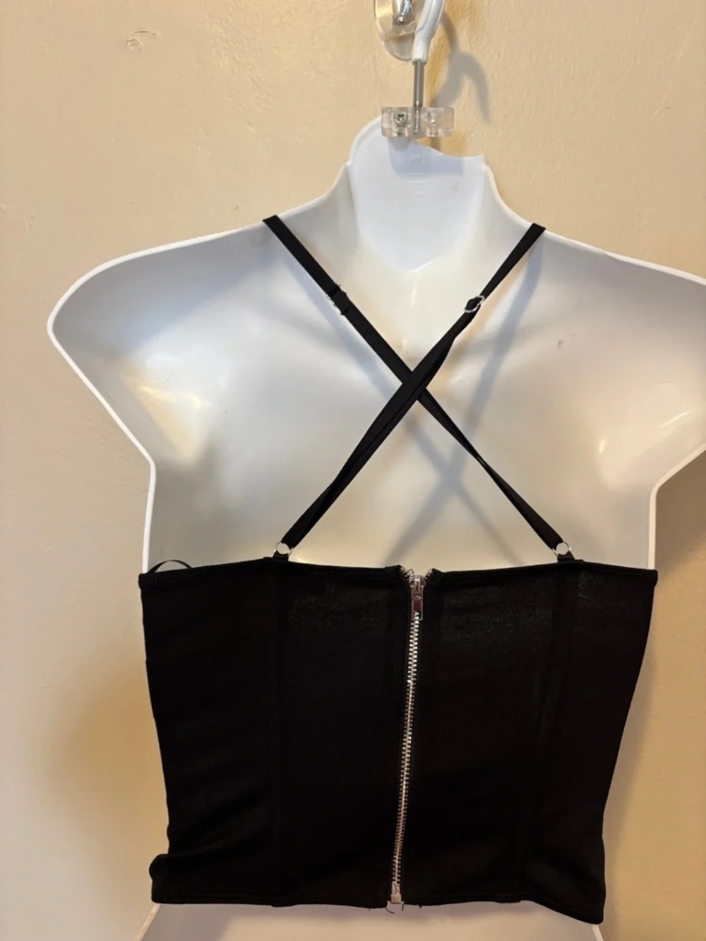Edikted Black Halter Bustier Corset Top - Picture 2 of 3